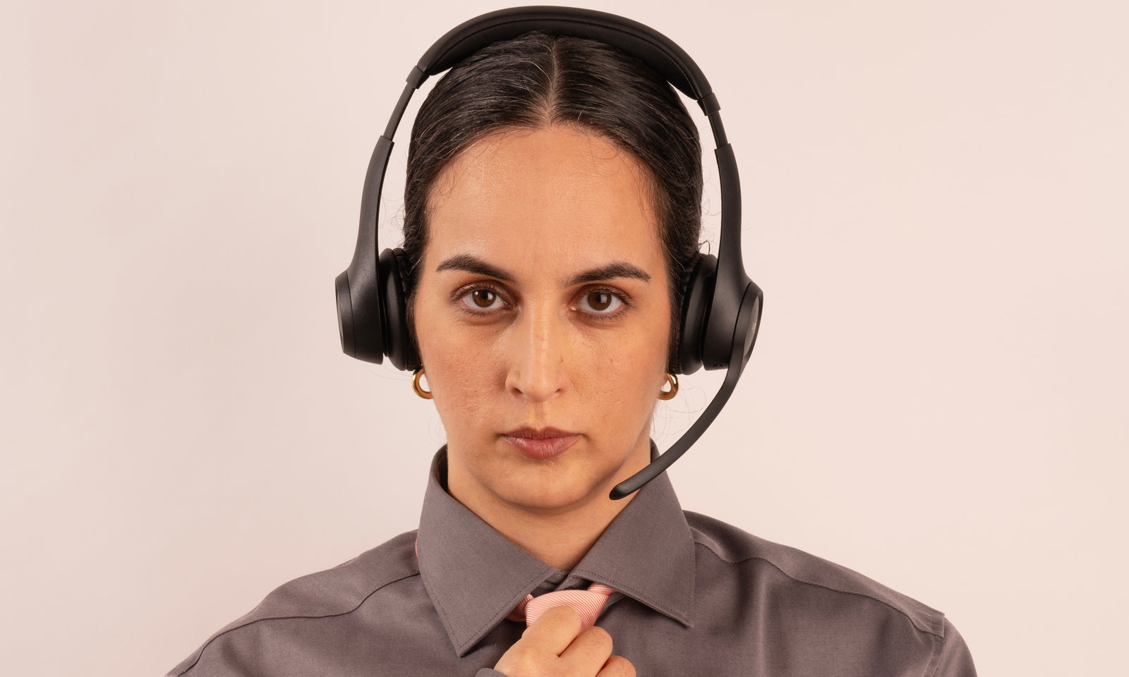 Ebow mit einem Headset
