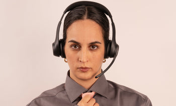 Ebow mit einem Headset