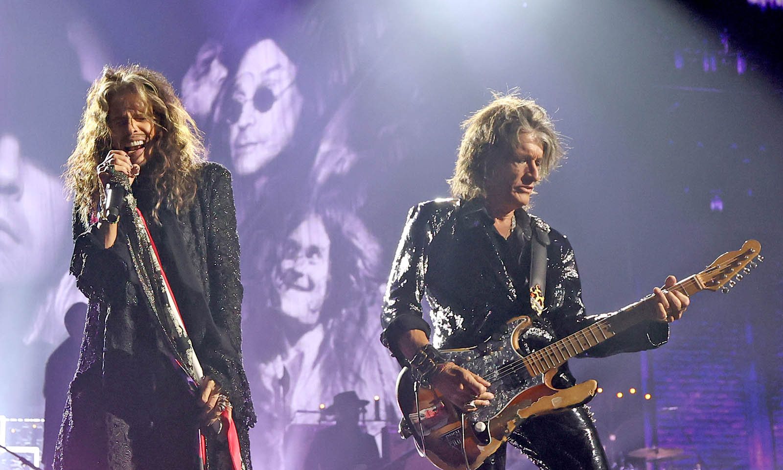 Steven Tyler und Joe Perry on Stage