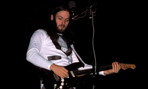 David Gilmour mit seiner legendären Black Strat