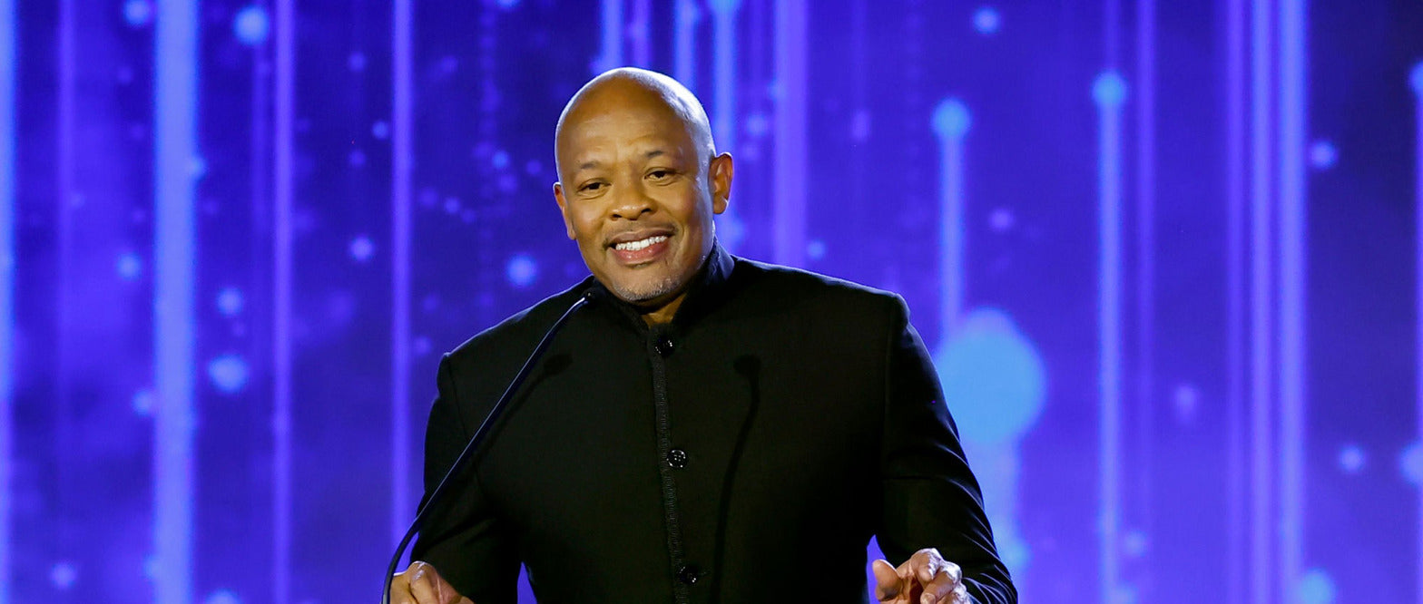 Dr. Dre auf dem Podium