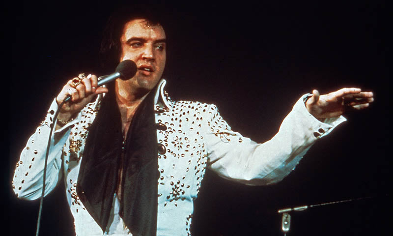 Elvis on stage