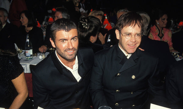 Elton John und George Michael bei einer Veranstaltung