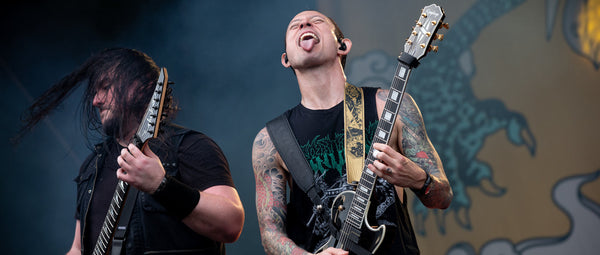 Corey Beaulieu und Matt Heafy von Trivium live