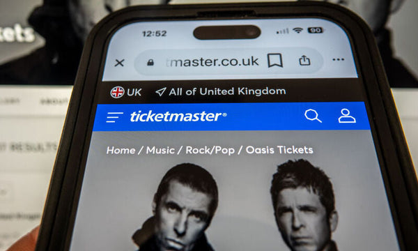 Bild von Oasis-Tickets auf Ticketmaster-Website