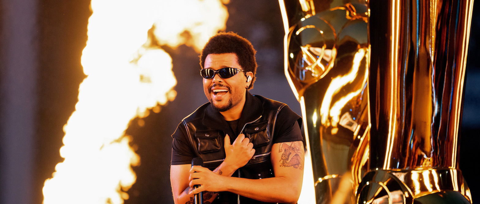 The Weeknd live mit Feuerwerk
