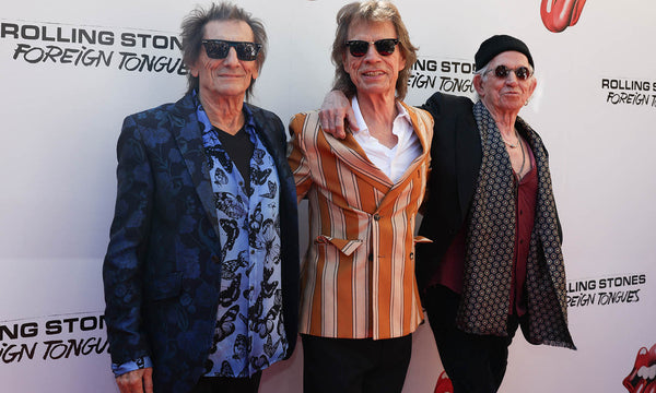 Die Rolling Stones bei einer Pressekonferenz