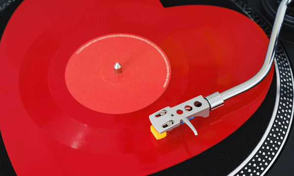 Vinylplatte in Herzform
