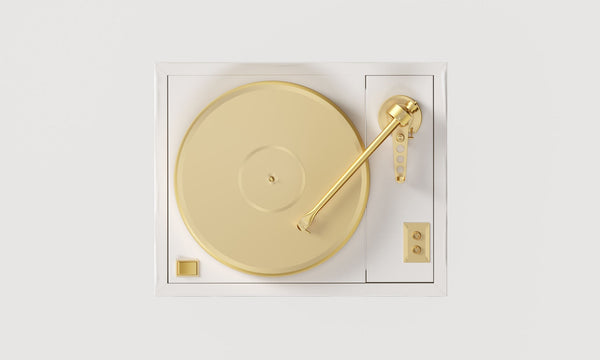 vergoldeter Plattenspieler