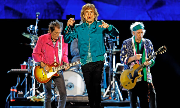 Ron Wood, Mick Jagger und Keith Richards auf der Bühne