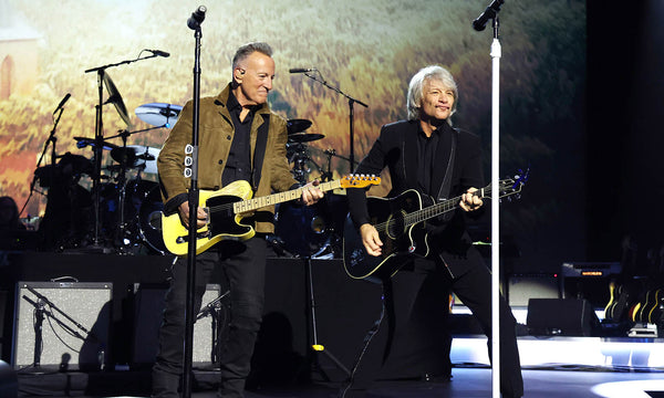 Bruce Springsteen und Bon Jovi on stage