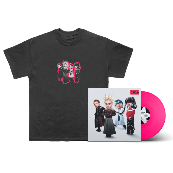 5 Seconds of Summer - EVERYONE'S A STAR! (Hot Pink Glitter Vinyl + T-Shirt Bundle)