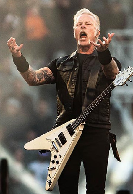 Das Foto zeigt James Hetfield von Metallica.