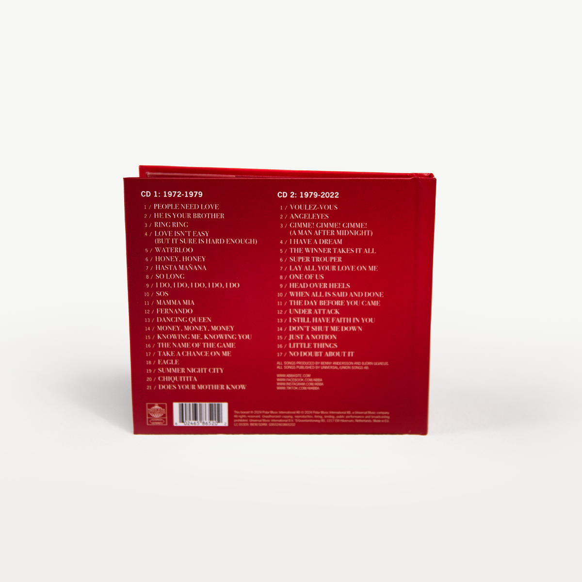 ABBA The Singles – The First Fifty Years 2CD + Abba Ringer Tee 382307