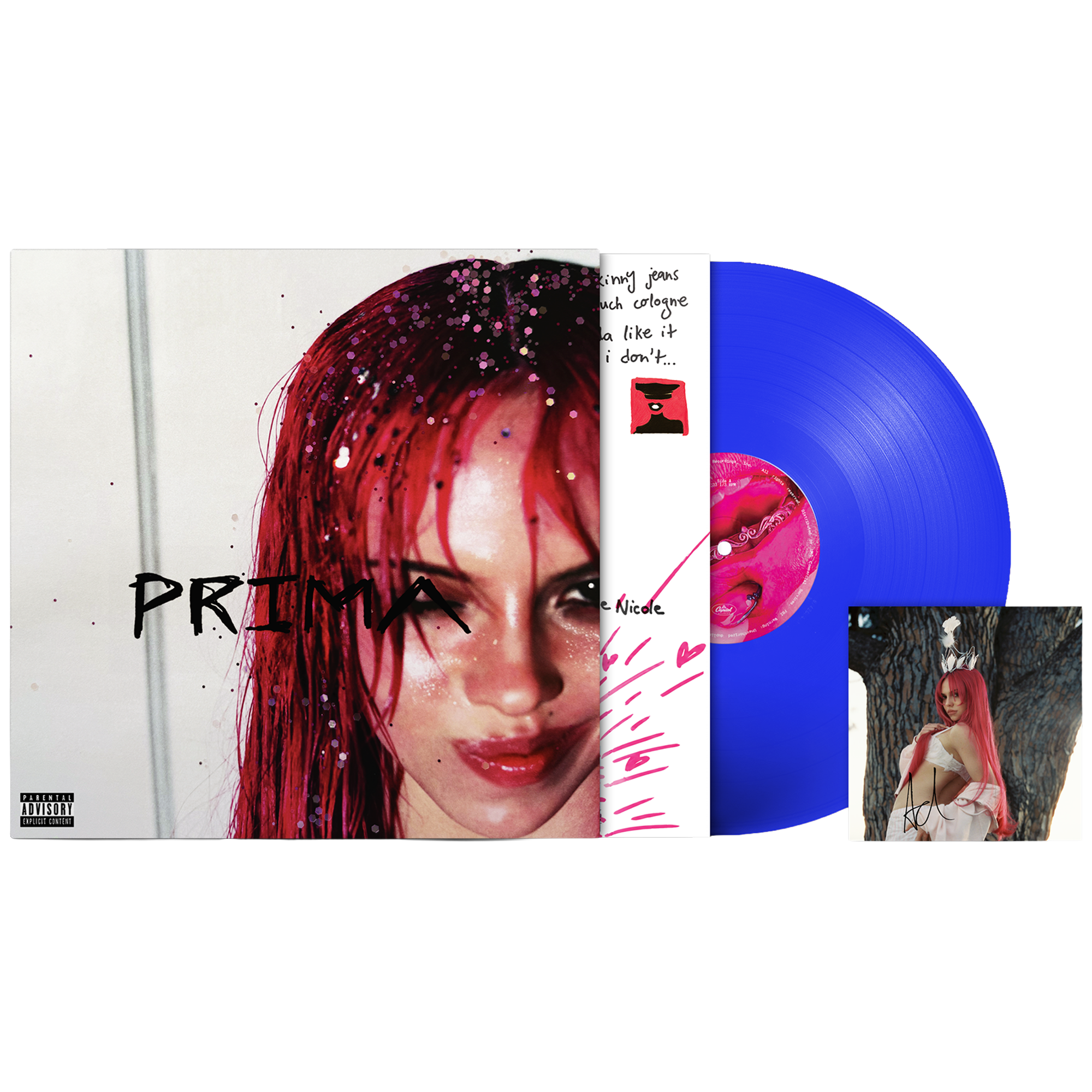 ADÉLA PRIMA Electric Blue Vinyl + Signed Art Card 454077
