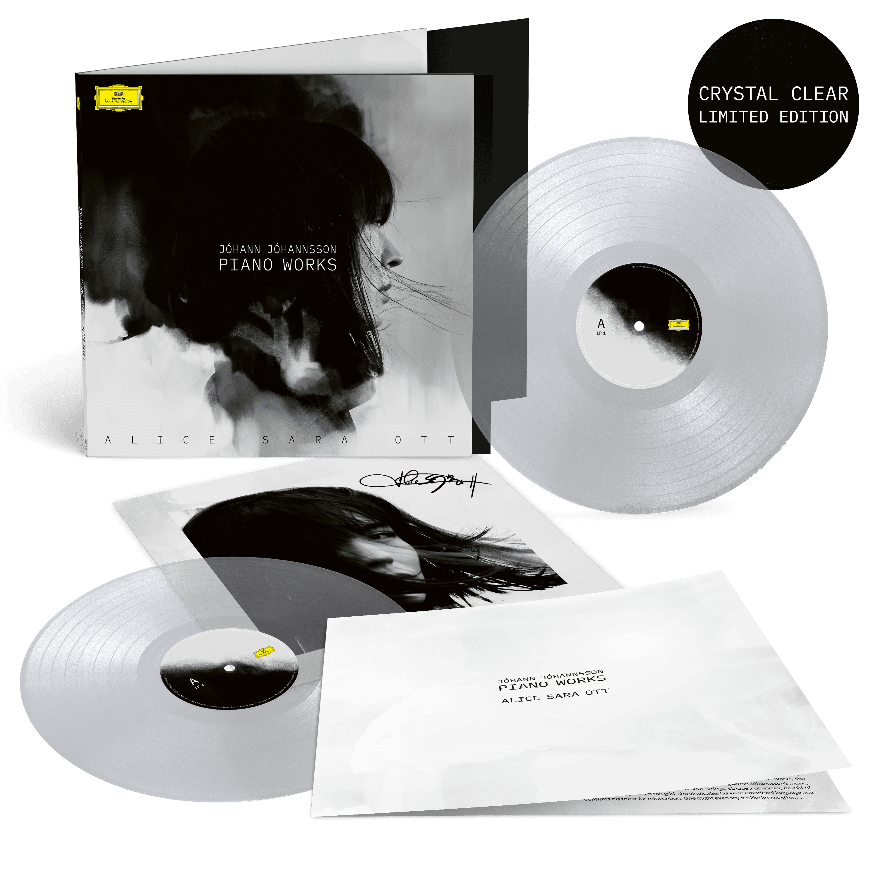Alice Sara Ott Jóhann Jóhannsson: Piano Works 2LP Crystal Clear + Signierte Artcard 432849