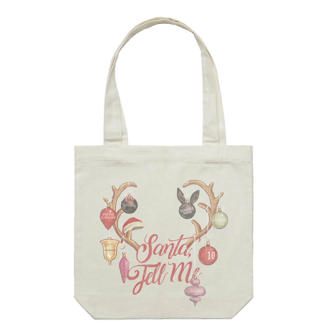 Ariana Grande santa tell me tenth anniversary tote Beutel 386026