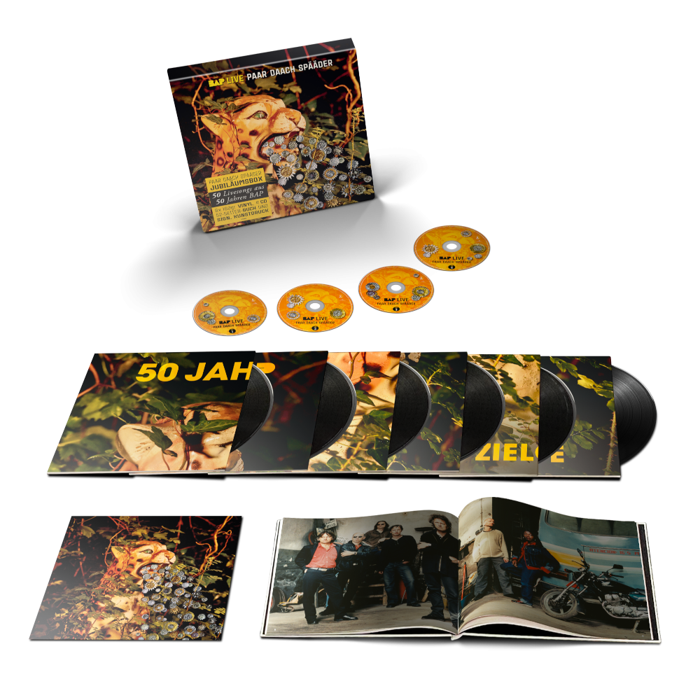 BAP Paar Daach spääder (50 Jahre BAP Live) 6-LP Box + Earbook incl. 4-CDs + Signierter Artprint 436615