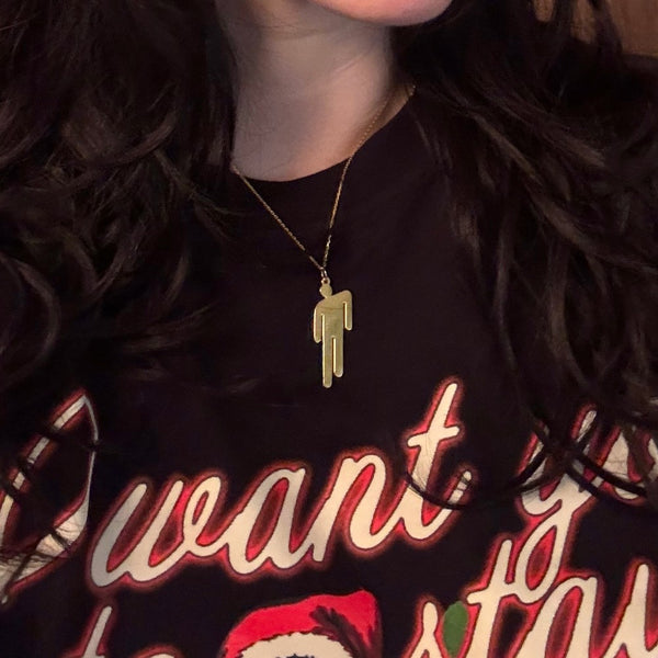 Billie Eilish - Gold Blohsh Pennant Necklace (Jewelry)