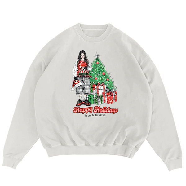 Billie Eilish - HAPPY HOLIDAYS WHITE CREWNECK (Crewneck)