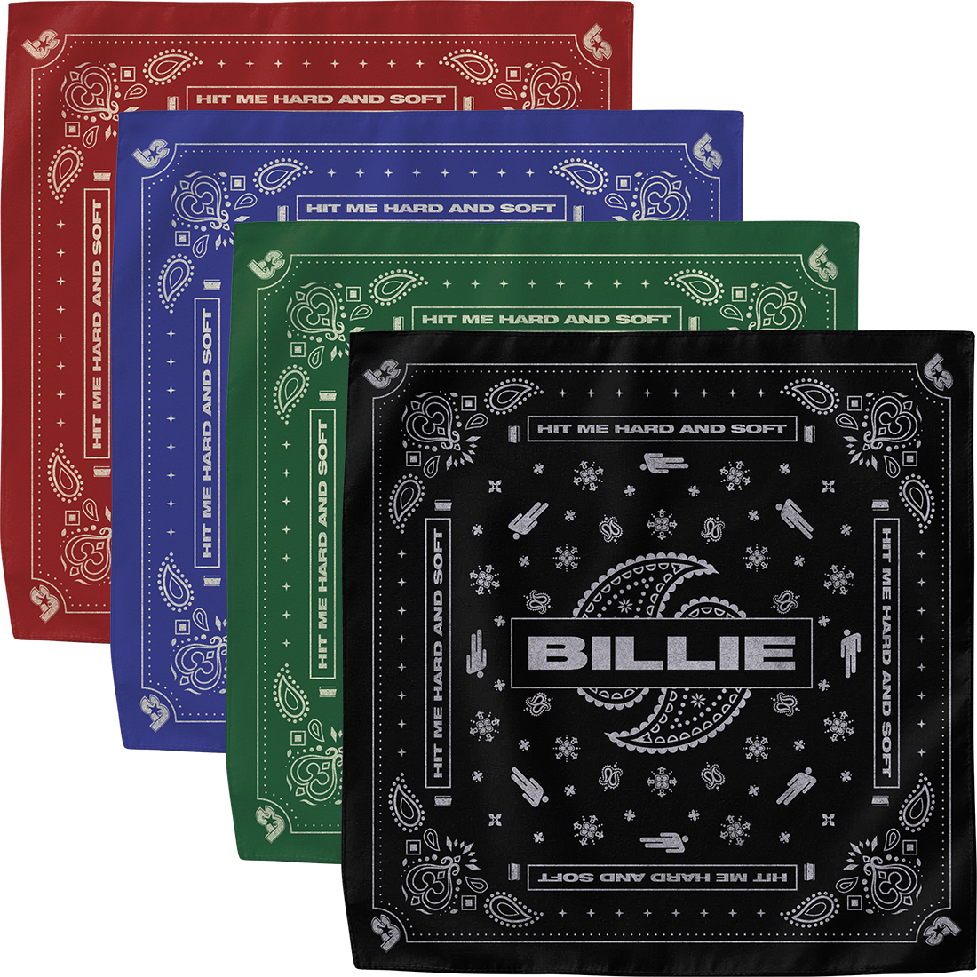 Billie Eilish Paisley Bandana 4 Pack Bandana 428752