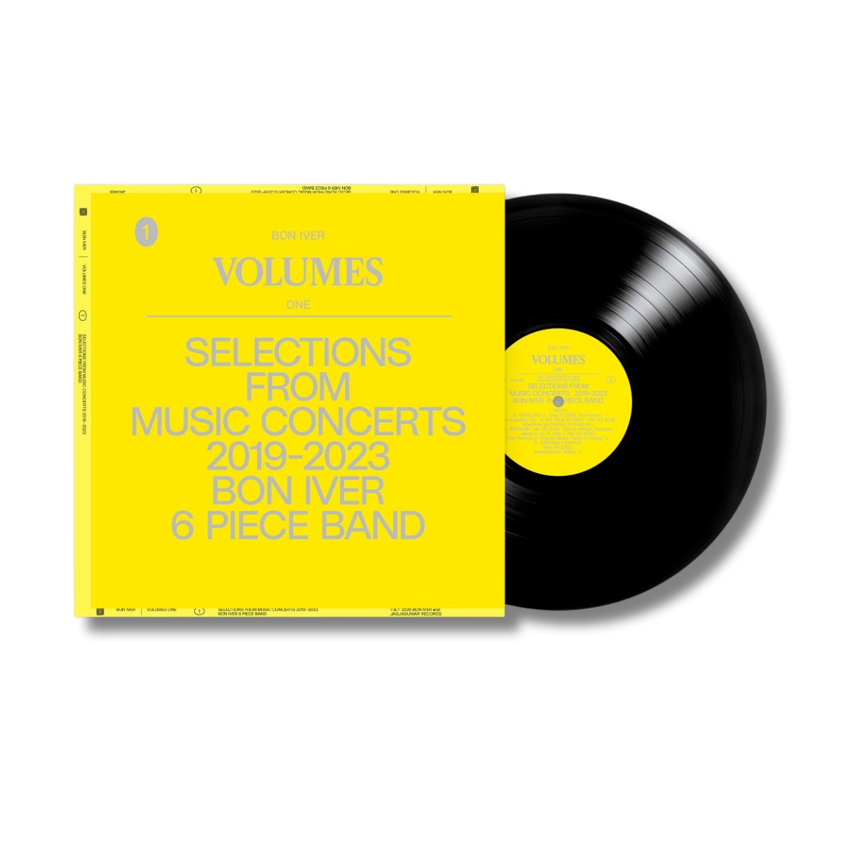 Bon Iver Volumes: One - Selections From Music Concerts 2019-2023 Black Vinyl LP 443669
