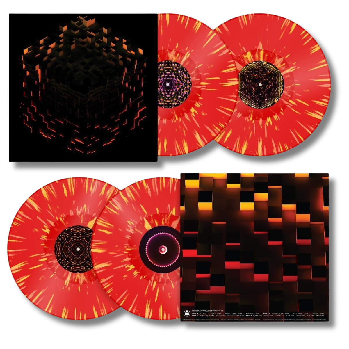 C418 Minecraft Volume Beta Limited Fire Splattered Vinyl 2LP 444295