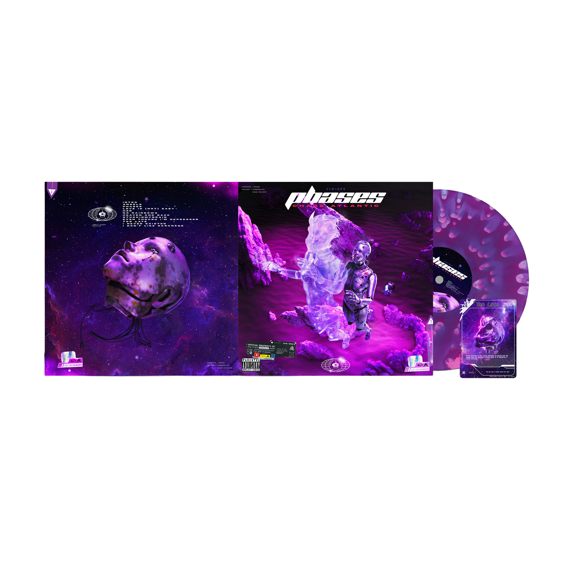 Chase Atlantic Phases Ghostly purple and pink LP 425554