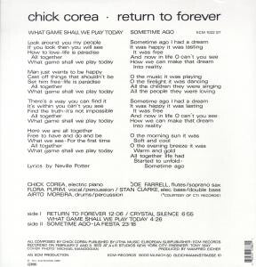 Chick Corea Return To Forever LP 93424