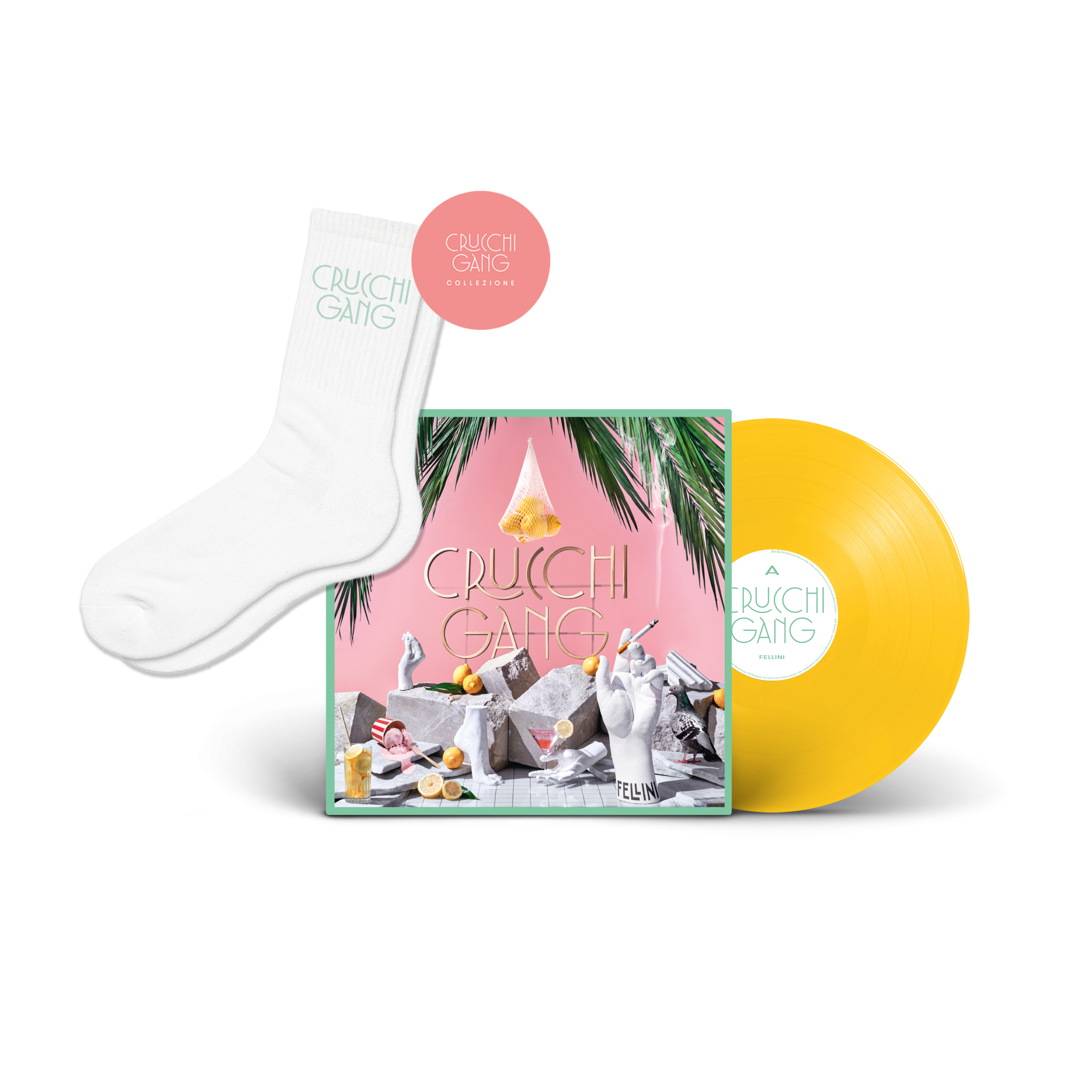 Crucchi Gang Fellini Ltd. LP gelb + Socken, weiß 335237