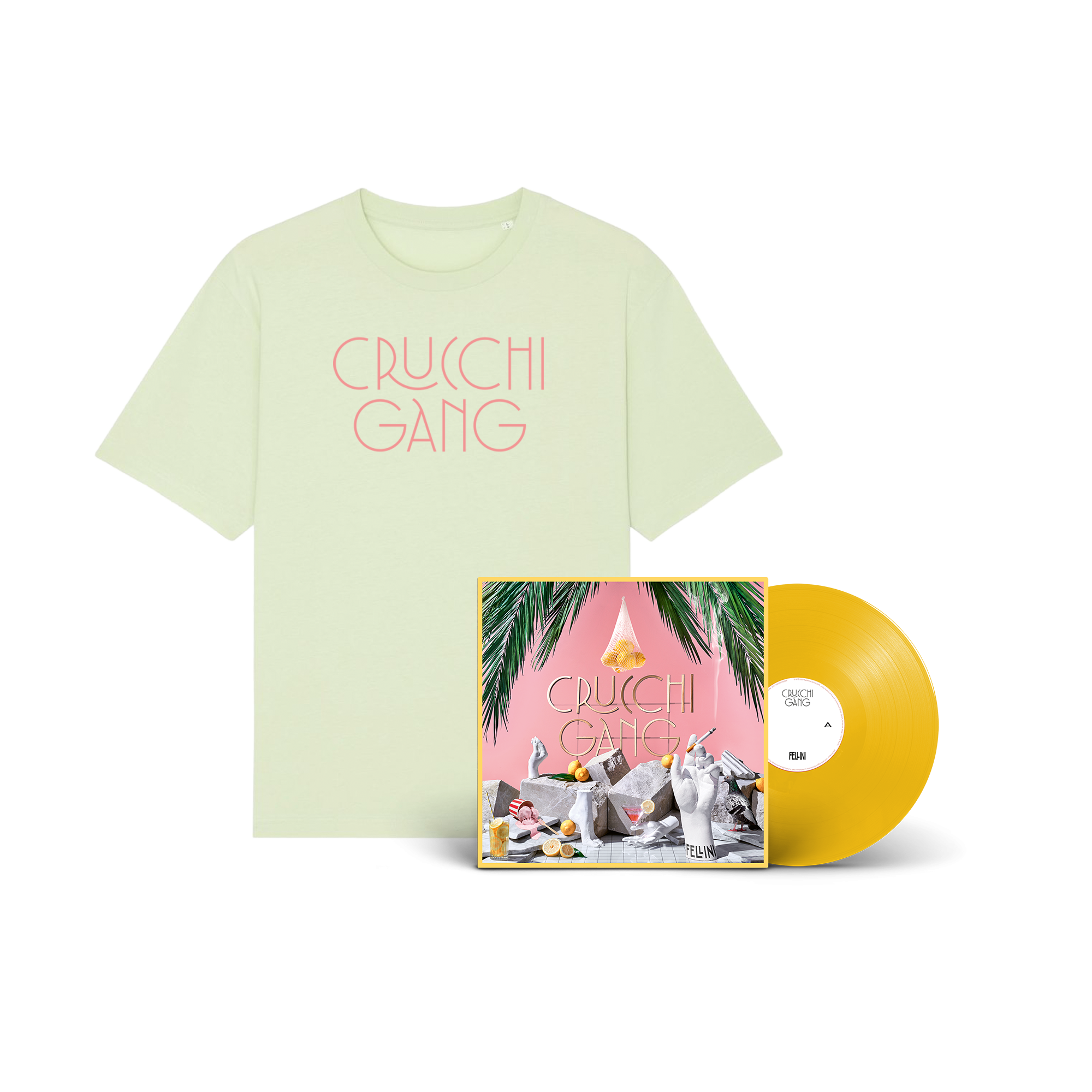 Crucchi Gang Fellini Ltd. LP gelb + T-Shirt grün 276908