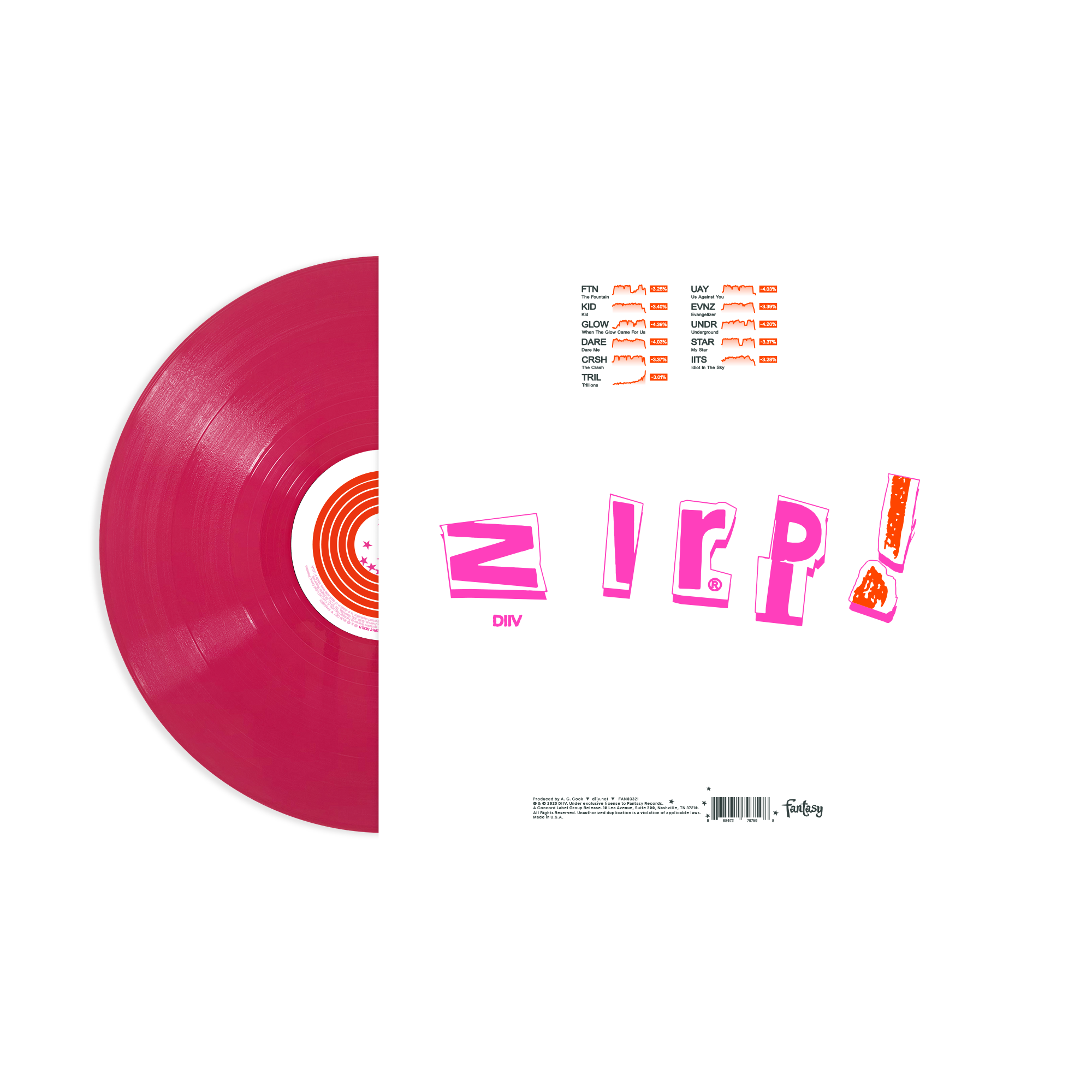 DIIV ZIRP! Col. 1LP 455791