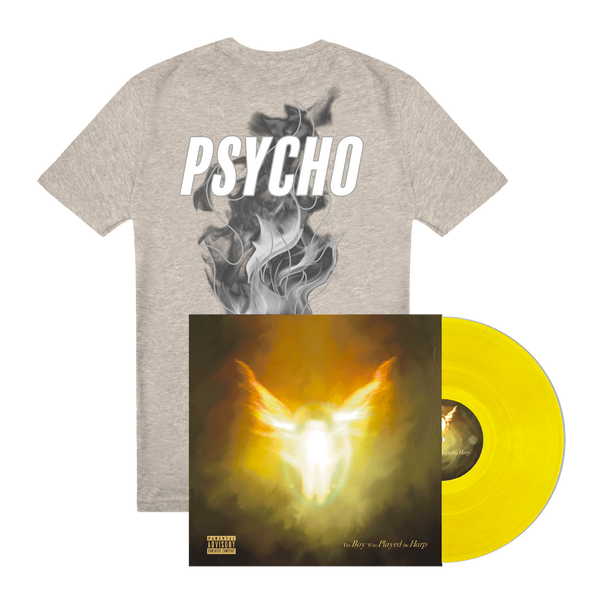 Dave - The Boy Who Played the Harp (Yellow 2LP Vinyl + Psycho 3M Flame Grey Tee Bundle)