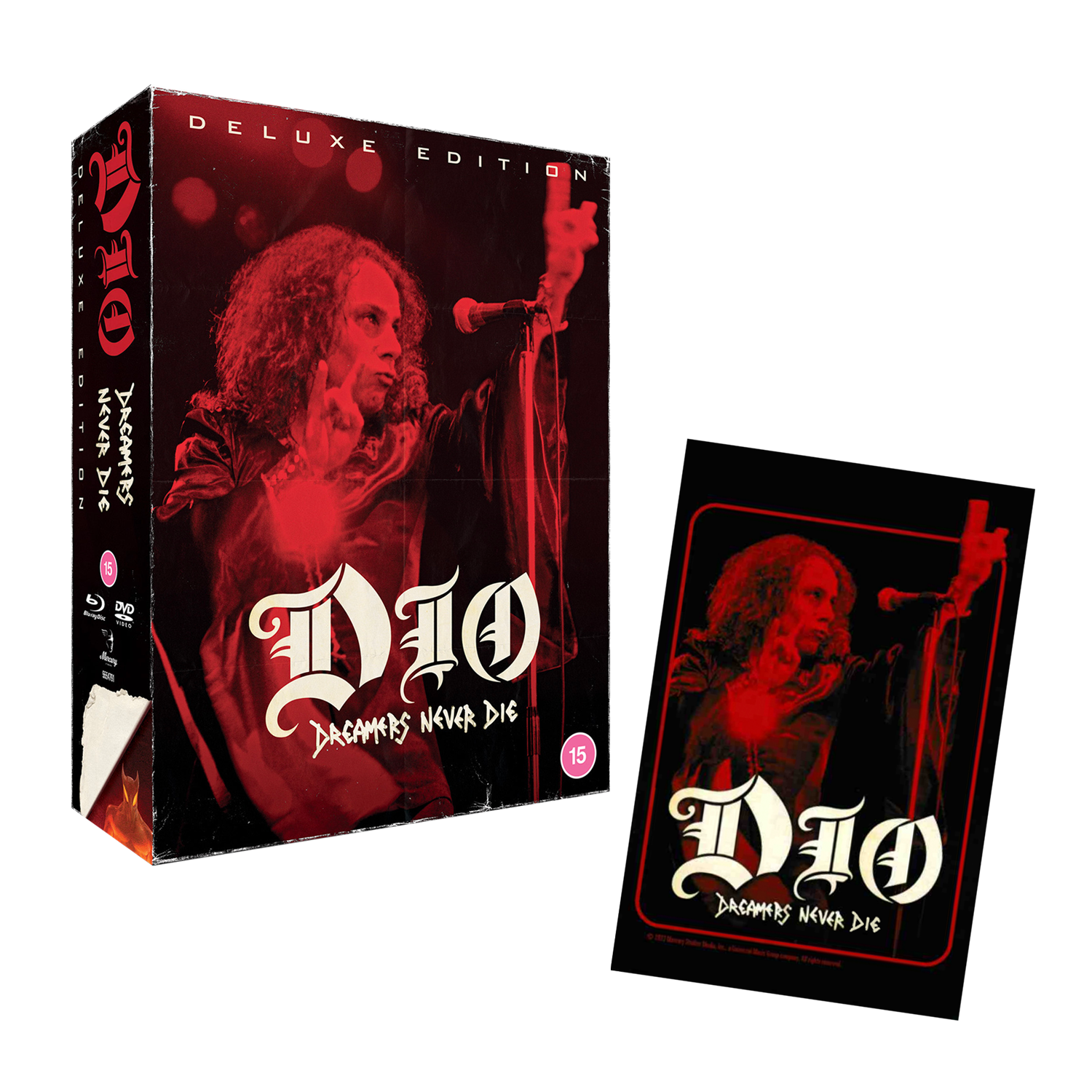 Dio, Don Argott, Demian Fenton, N/A Dreamers Never Die Limited Deluxe Edition DVD+Blu-Ray + signierte Art Card 316311