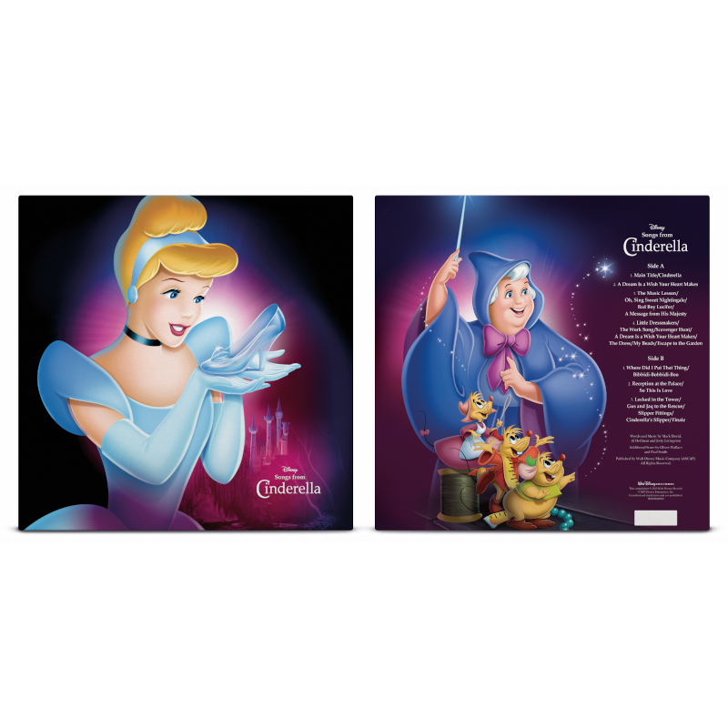 Disney / Various Artists Songs from Cinderella 1LP (Transparent with blue marble effect) 306329