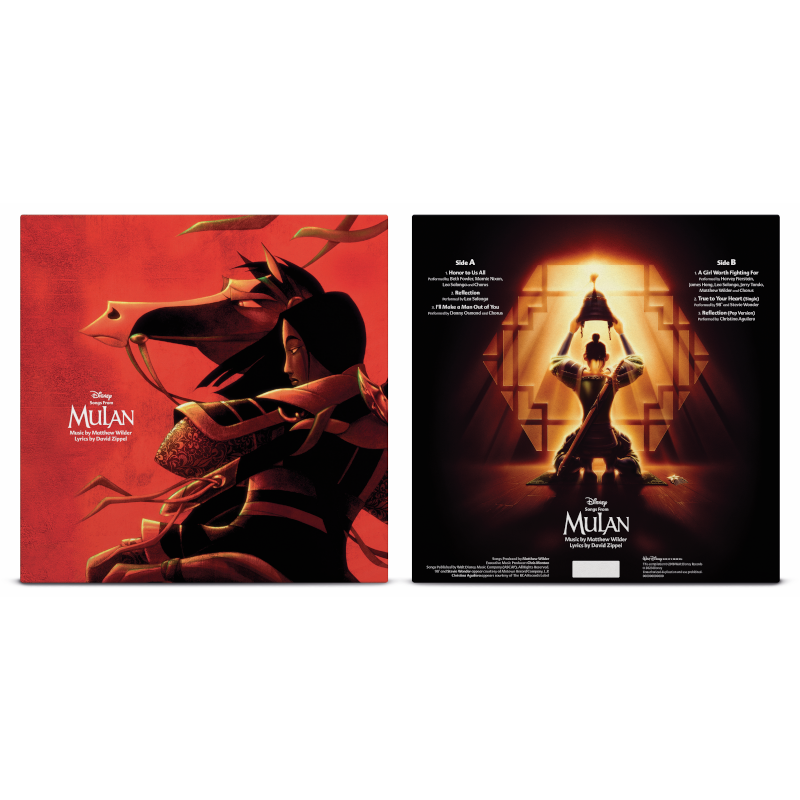Disney  / Various Artists Songs from Mulan 1LP (Transparent red with black inner ring) 306315