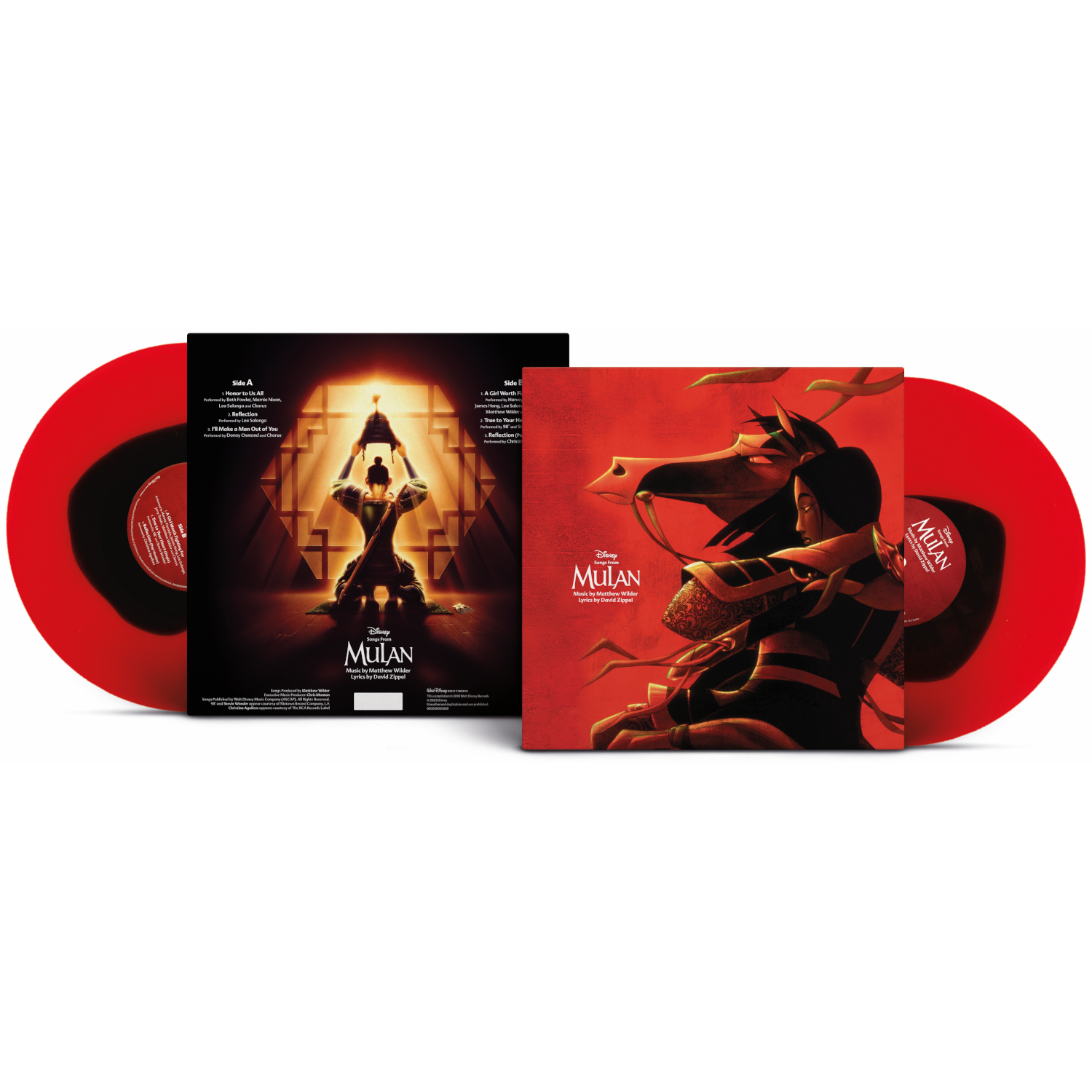 Disney  / Various Artists Songs from Mulan 1LP (Transparent red with black inner ring) 307008