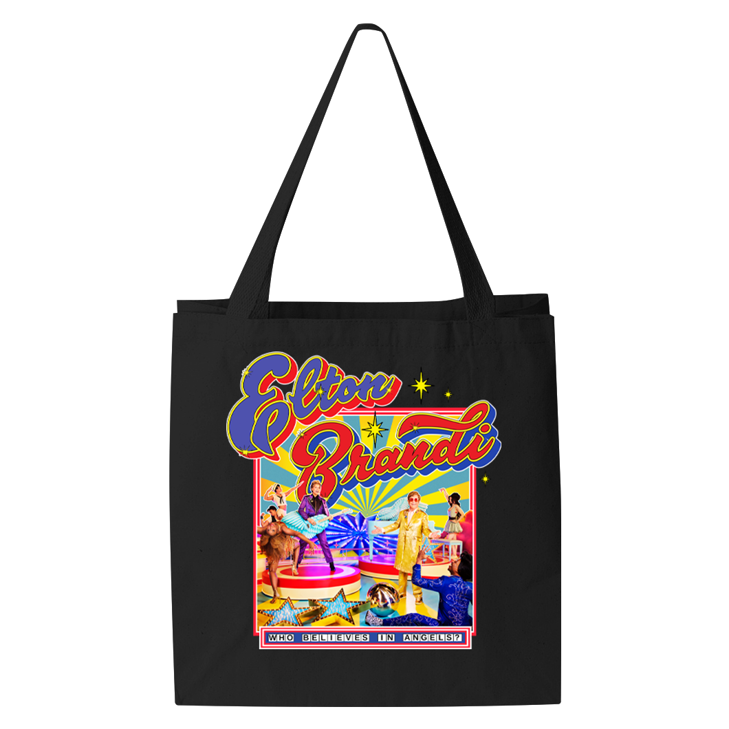 Elton John & Brandi Carlile Store Exclusive Purple Marble Vinyl + Album Cover Black T-Shirt + Litho Print + Tote Bag + Slipmat Bundle 396586