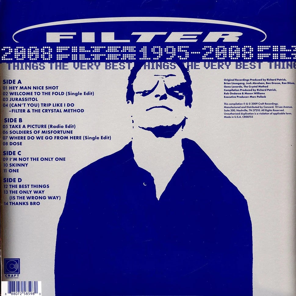 Filter The Very Best Things (1995 - 2008) Mercury Swirl 2LP Vinyl - RSD 2024 424926