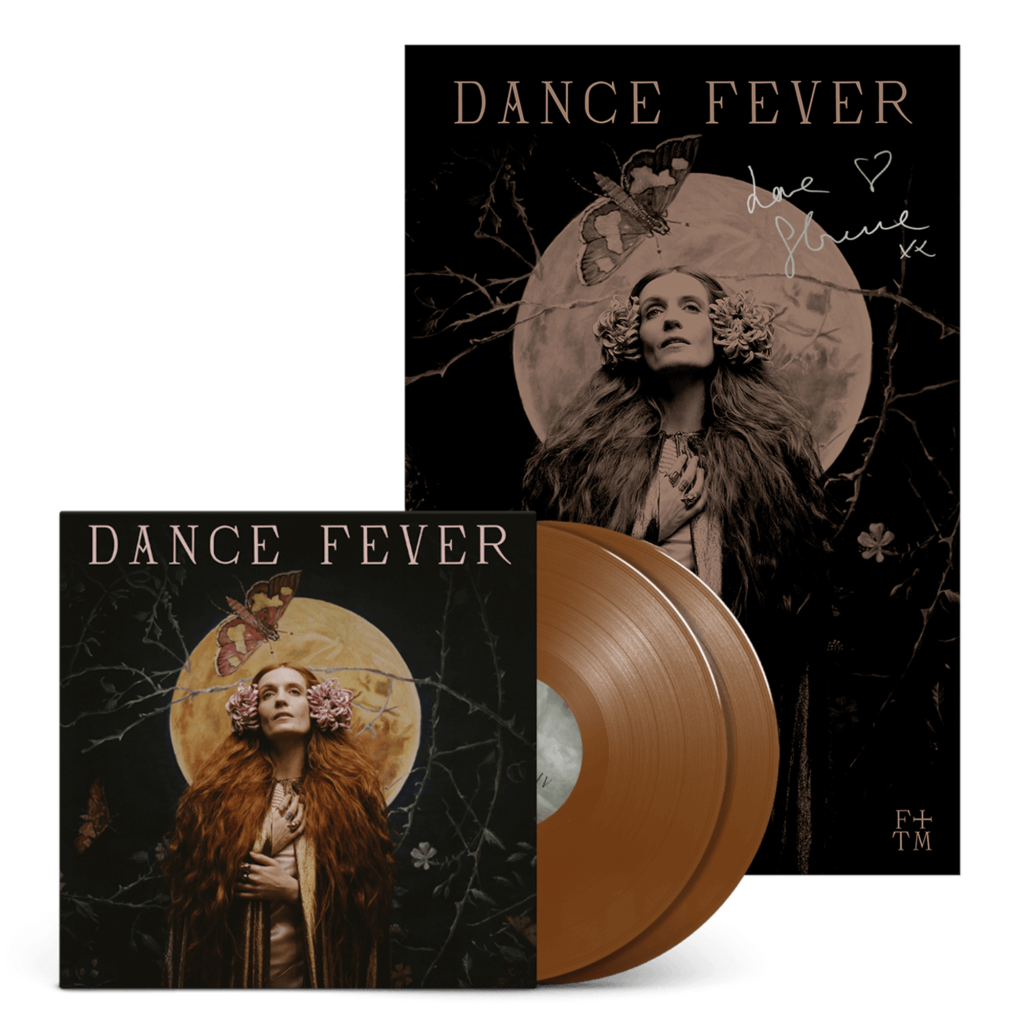 Florence + the Machine Dance Fever Exclusive Brown LP + Signed Poster 39370