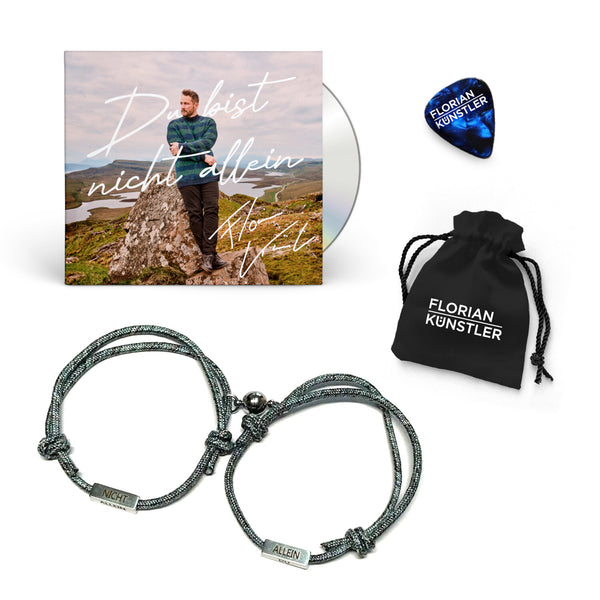Florian Künstler - Du Bist Nicht Allein (Album Bundle) (Handsignierte CD + 2 Magnet Armbänder + Plektrum)