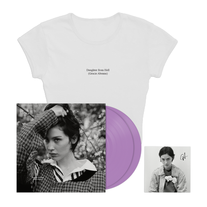 Gracie Abrams Daughter from Hell - Lavender Vinyl (GA Exclusive) + Signed Art Card + Women's Baby T-Shirt Vinyl 446490