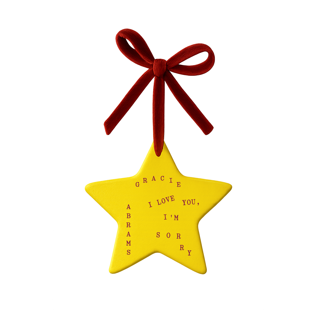 Gracie Abrams I Love You, I’m Sorry Ceramic Star Ornament Christbaumschmuck 427960