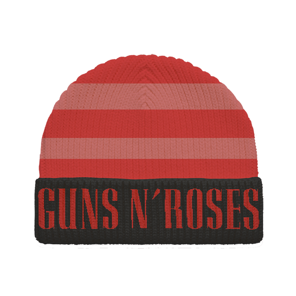 Guns N' Roses - Knit Logo Striped Beanie (Beanie)