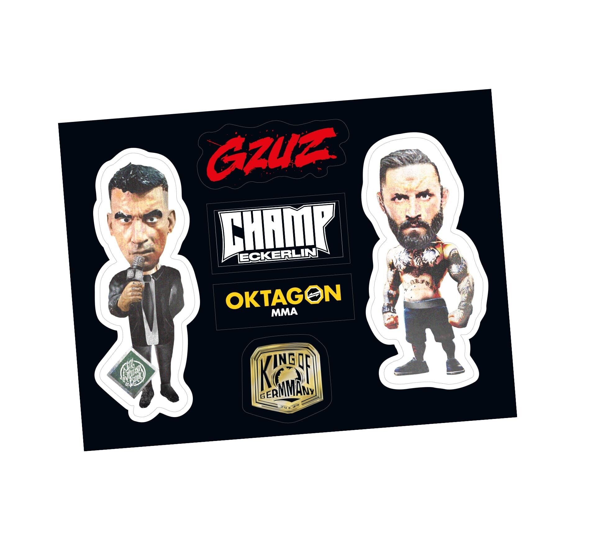 Gzuz King of GerMMAny CD + T-Shirt + Stickerbogen Bundle 382940