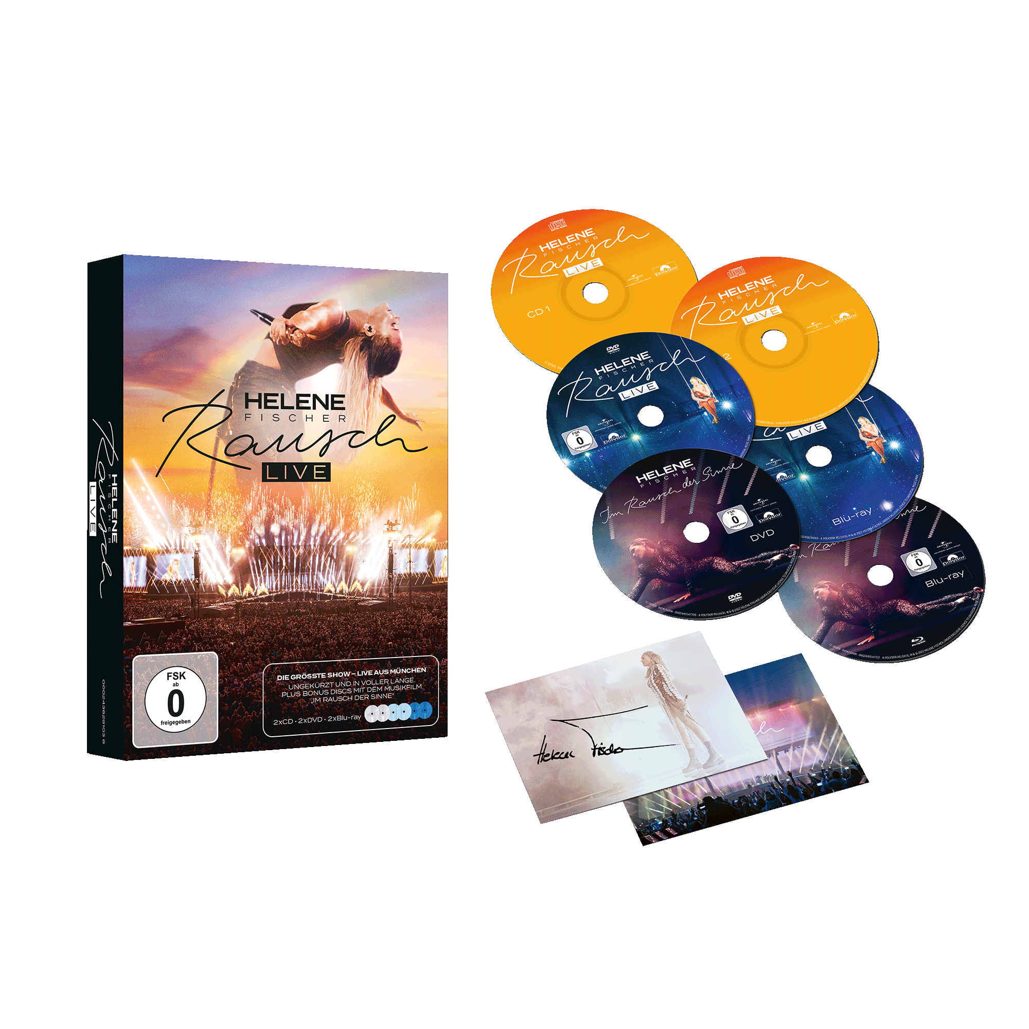 Helene Fischer Rausch Limitierte 2CD/2DVD/2BLU-RAY + Signierte Autogrammkarte 284195