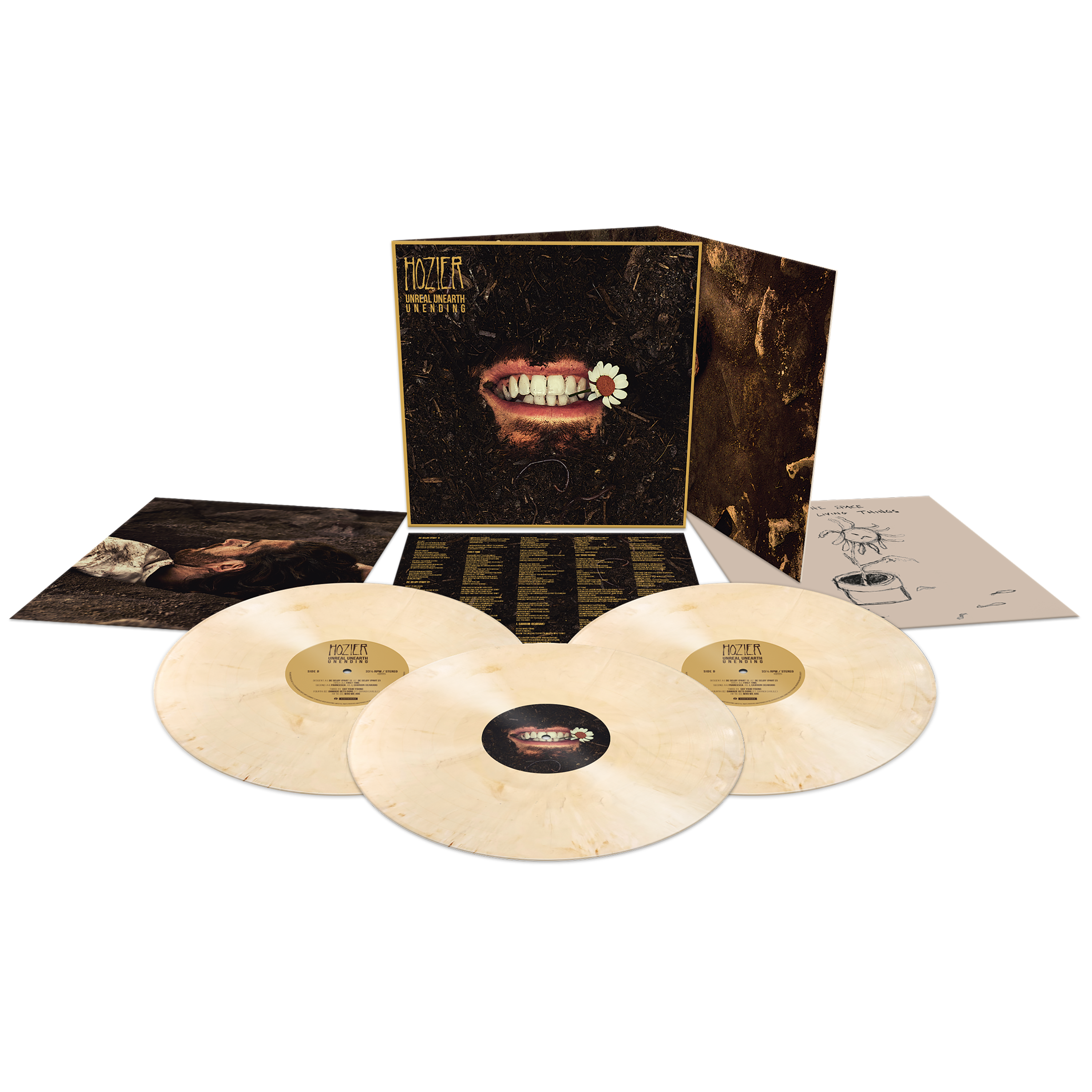 Hozier Unreal Unearth Unending Deluxe Version Tooth White 3LP 384431
