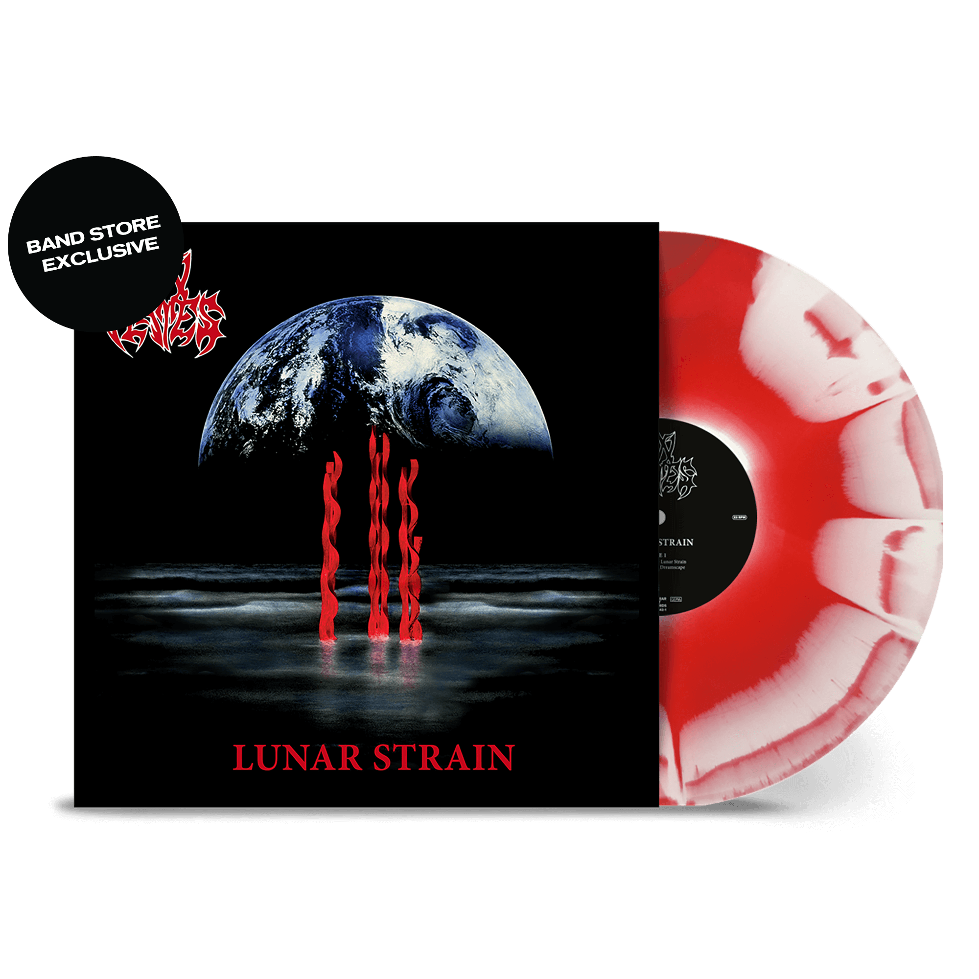 In Flames Lunar Strain Ltd. 1LP 180g - White Red Sunburst (Band exclusive) 358619