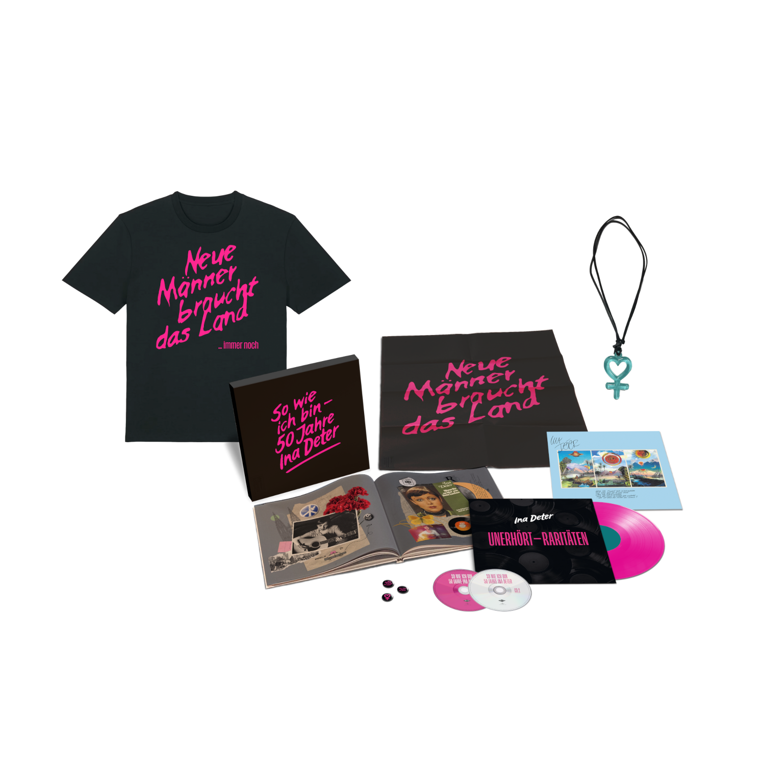 Ina Deter So Wie Ich Bin - 50 Jahre Ina Deter Limitierte Fan-Box Mit Handsigniertem Print + T-Shirt + Kette 437227