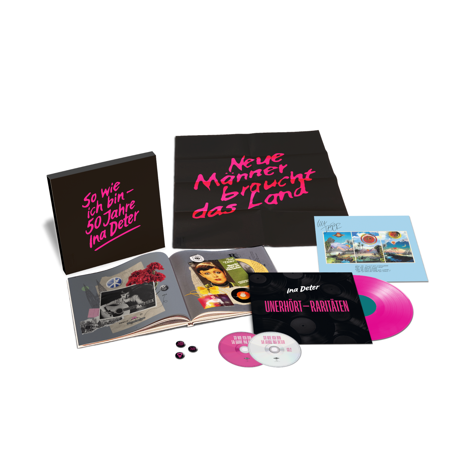 Ina Deter So Wie Ich Bin - 50 Jahre Ina Deter Limitierte Fan-Box Mit Handsigniertem Print + T-Shirt + Kette 437223